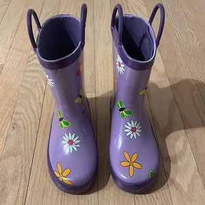 Foxfire For Kids Lavender Flowers Rainboots